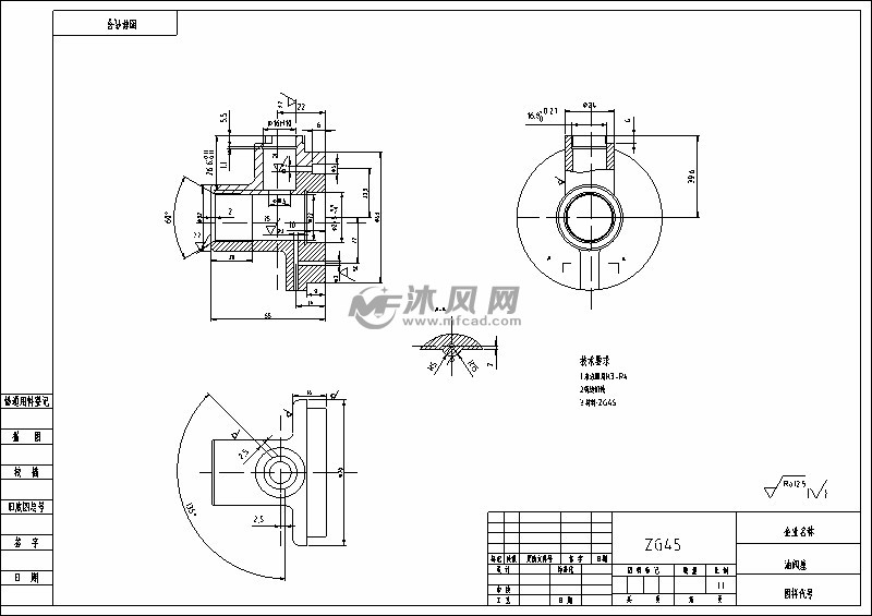 折角阀阀座零件图及其相关介绍