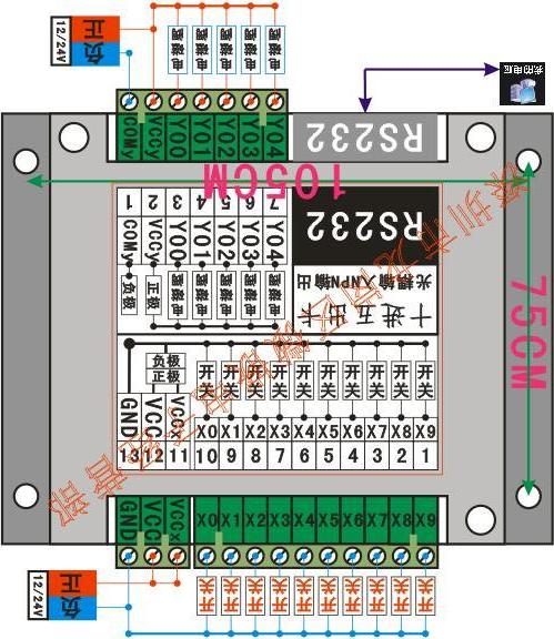 光电开关控制气缸升降接线图